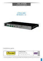 Bodet NETSILON 11 Installation Manual preview