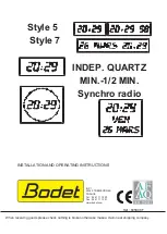 Bodet Style 5 Seconde Quick Start Manual preview