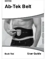 Bodi-Tek Ab-Tek Belt User Manual preview