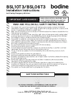 Preview for 1 page of Bodine BSL10T3 Installation Instructions