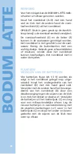 Preview for 29 page of Bodum 10864 Instructions For Use Manual