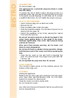 Preview for 6 page of Bodum BISTRO 11149 Instructions For Use Manual