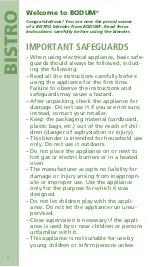 Preview for 4 page of Bodum Bistro 11303 Instructions For Use Manual