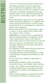 Preview for 6 page of Bodum Bistro 11303 Instructions For Use Manual