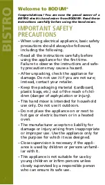 Preview for 4 page of Bodum Bistro 11520 Instructions For Use Manual