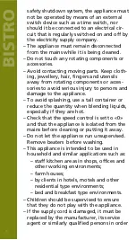 Preview for 6 page of Bodum Bistro 11520 Instructions For Use Manual