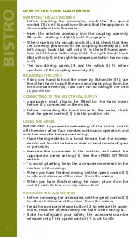 Preview for 10 page of Bodum Bistro 11520 Instructions For Use Manual