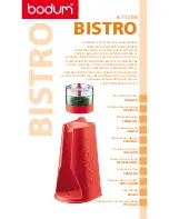 Preview for 1 page of Bodum Bistro K11204 Instructions For Use Manual