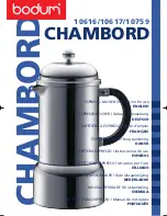 Preview for 1 page of Bodum CHAMBORD 10616 Instructions For Use Manual