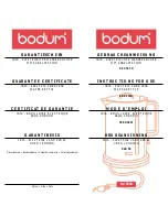 Bodum IBIS Instructions For Use Manual preview