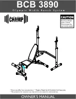 Body Champ BCB 3890 Owner'S Manual preview