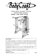 Body Craft F400 CROSS SMITH Instruction Manual preview