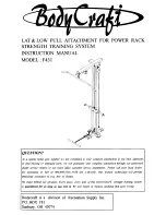 Body Craft F431 Instruction Manual preview