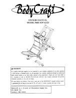 Body Craft F660 Hip Sled Owner'S Manual preview