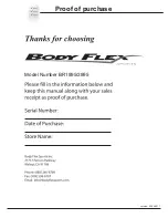 Preview for 23 page of Body Flex Sports Body Champ BR1895 Owner'S Manual