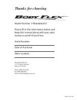 Предварительный просмотр 12 страницы Body Flex Sports PT600 Owner'S Manual