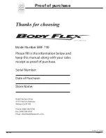 Предварительный просмотр 15 страницы Body flex BRF 700 Owner'S Manual