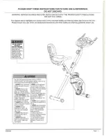 Preview for 2 page of Body Rider XRB3535 Owner'S Manual