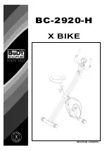 Body Sculpture X BIKE BC-2920-H Manual preview