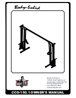 Preview for 1 page of Body Solid CCO-150.1 Owner'S Manual