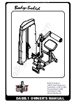 Body Solid DABB.1 Assembly Instructions Manual предпросмотр