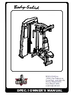 Body Solid DPEC.1 Owner'S Manual preview