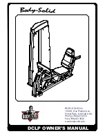 Body Solid Fitness Equipment Owner'S Manual preview