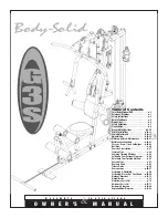 Body Solid G3S Assembly Instructions And Owner'S Manual preview