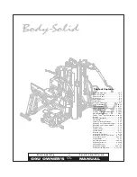 Body Solid G9U Owner'S Manual preview