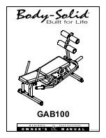 Preview for 1 page of Body Solid GAB100 Owner'S Manual