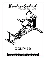 Preview for 1 page of Body Solid GCLP100 Assembly Instructions & Owner'S Manual