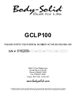 Preview for 24 page of Body Solid GCLP100 Assembly Instructions & Owner'S Manual