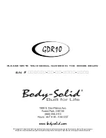 Preview for 8 page of Body Solid GDR10 Assembly Instructions & Owner'S Manual