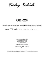 Предварительный просмотр 12 страницы Body Solid GDR24 Owner'S Manual