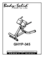 Body Solid GHYP-345 Owner'S Manual preview