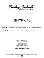 Preview for 20 page of Body Solid GHYP-345 Owner'S Manual