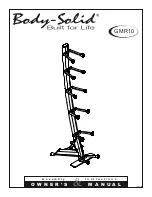 Preview for 1 page of Body Solid GMR10 Assembly Instructions & Owner'S Manual