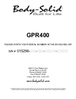 Preview for 16 page of Body Solid GPR400 Owner'S Manual