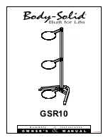Body Solid GSR10 Assembly Instructions & Owner'S Manual preview