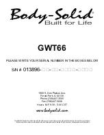 Preview for 14 page of Body Solid GWT66 Assembly Instructions & Owner'S Manual