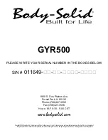 Предварительный просмотр 14 страницы Body Solid GYR500 Assembly Instructions & Owner'S Manual