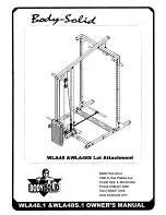 Body Solid LAT-ATTACHMENT WLA48 Owner'S Manual preview