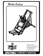 Предварительный просмотр 1 страницы Body Solid LPH-1100.1 Owner'S Manual