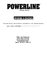 Preview for 18 page of Body Solid Powerline PPR1000 Owner'S Manual