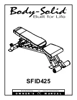 Body Solid Pro Club SFID425 Assembly Instructions & Owner'S Manual preview