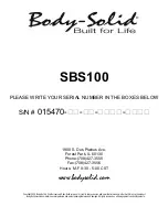 Preview for 12 page of Body Solid SBS100 Assembly Instructions & Owner'S Manual