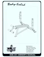 Preview for 1 page of Body Solid SDB-351 Owner'S Manual