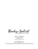 Preview for 10 page of Body Solid SFID325 Owner'S Manual