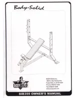 Body Solid SIB359 Owner'S Manual preview