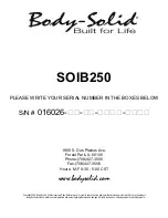 Preview for 19 page of Body Solid SOIB250 Assembly Instructions & Owner'S Manual